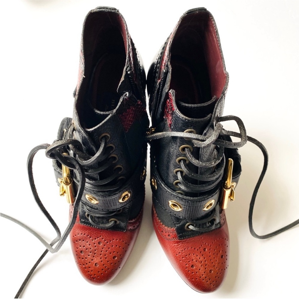 Burberry Black/Brown Python And Leather Buckle An… - image 8